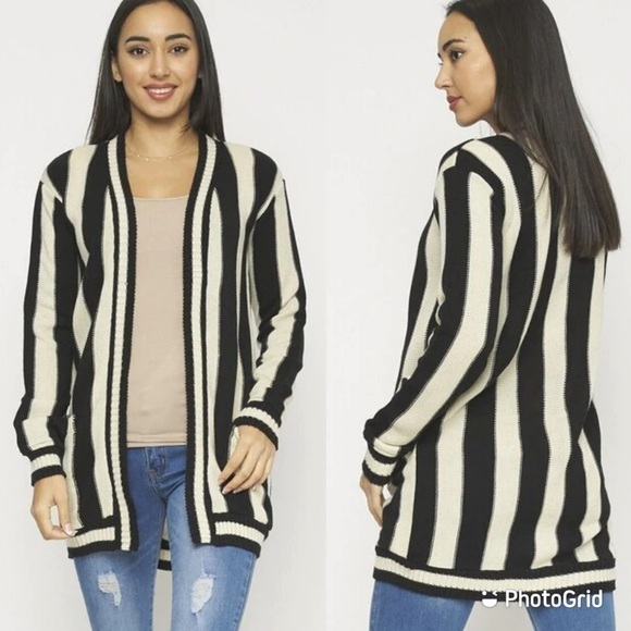 Pacsun Striped cardigan sweater NEW Size Medium - Picture 1 of 8